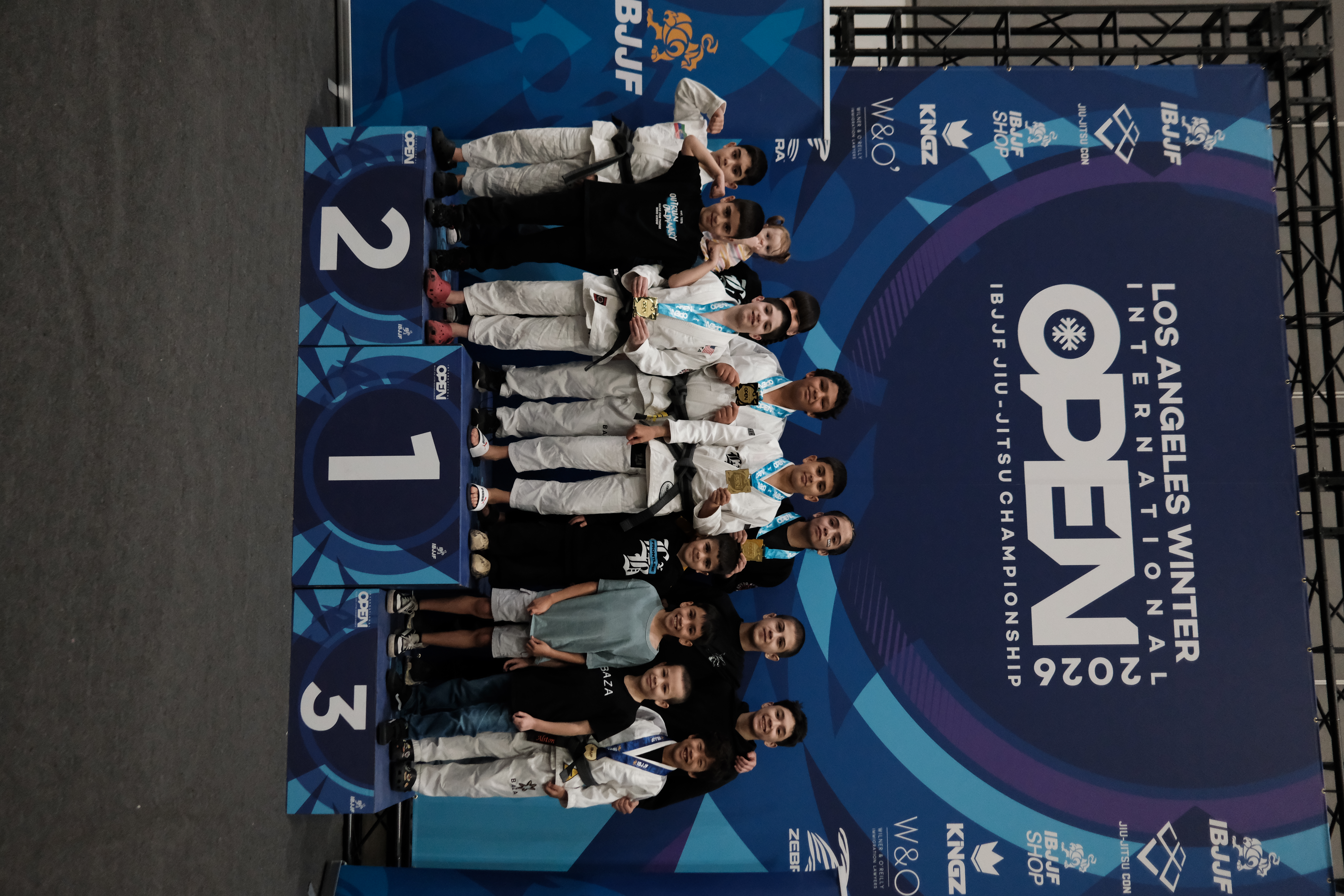 Kids on the podium at BAZA competition